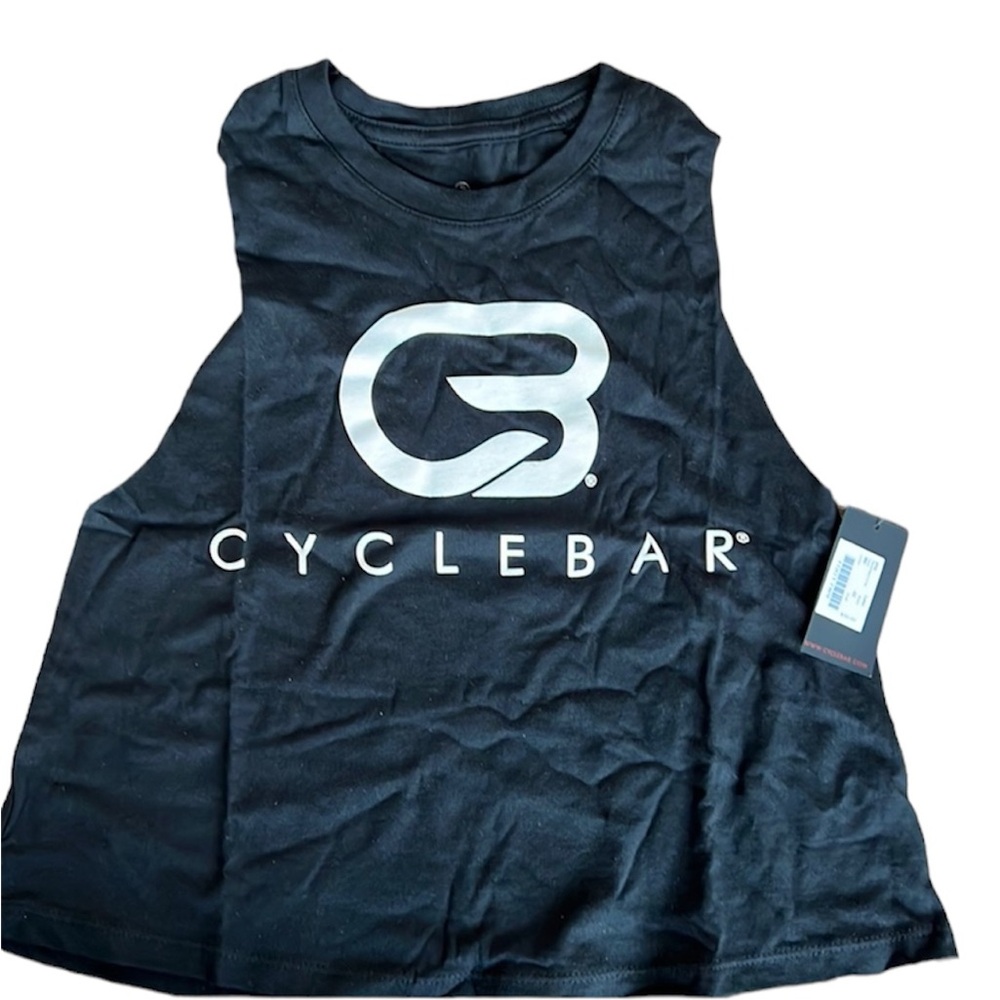CycleBar muscle tank top classic black slub
